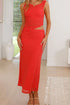 'Dramatique' Asymmetrical Sleeveless Dress - Celes Fashion